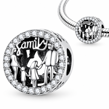 Charm pour bracelet famille deux enfants