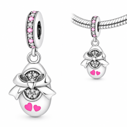 Charm pour bracelet cadeau naissance chausson maman