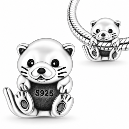 Charm pour bracelet loutre accrochée
