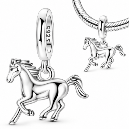 Charm bijou pour bracelet cheval au galop