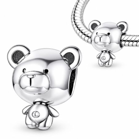 Charm pour bracelet ours nounours grosse tête