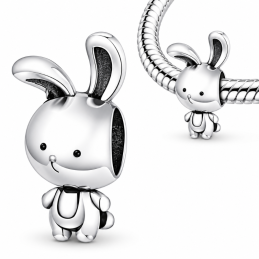 Charm pour bracelet argent lapin grosse tête