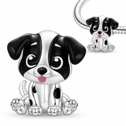Charm pour bracelet chien mignon assis