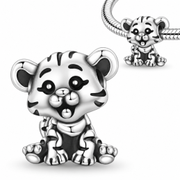 Charm pour bracelet bébé tigre assis