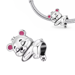 Charm bébé ours dort sur bracelet