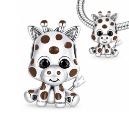 Charm pour bracelet girafe assise