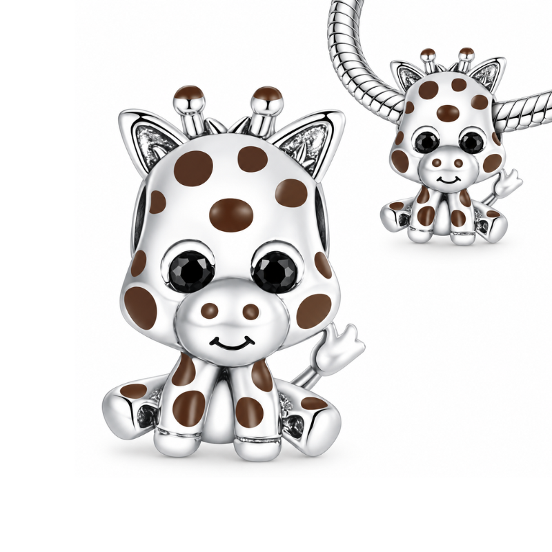 Charm pour bracelet girafe assise