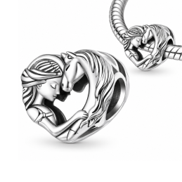 Charm pour bracelet cadeau j'aime mon cheval équitation