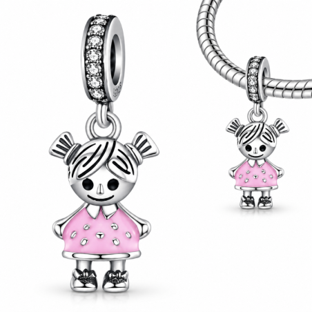 Charm pour bracelet enfant fille robe