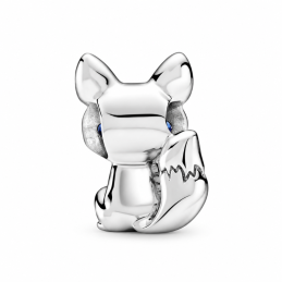 Charm pour bracelet renard yeux bleus