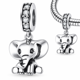 Charm pour bracelet petit éléphant assis