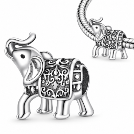 Charm pour bracelet éléphant porte bonheur