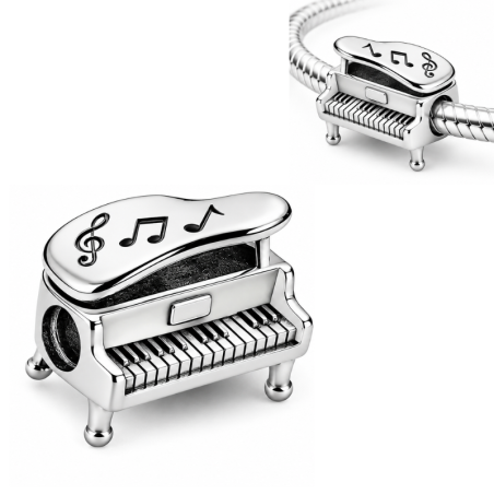 Charm pour bracelet piano note de musique