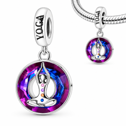 Charm pour bracelet position yoga détente