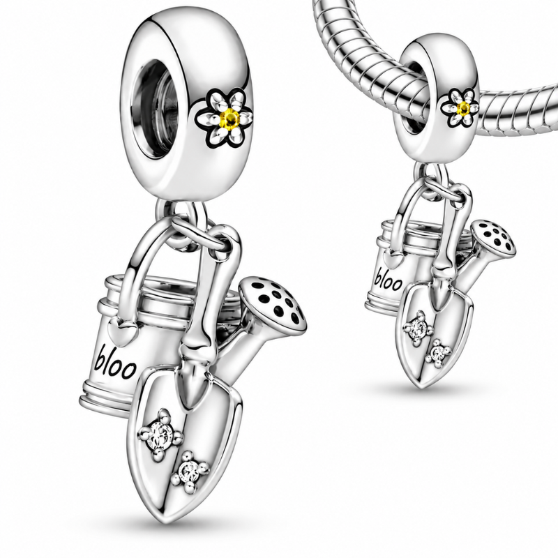 Charm pour bracelet jardinage arrosoir pelle