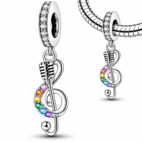 Charm pour bracelet micro musique chanteuse