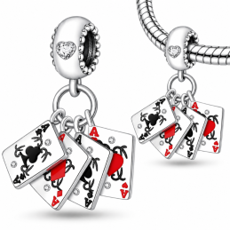 Charm pour bracelet jeu de carte poker