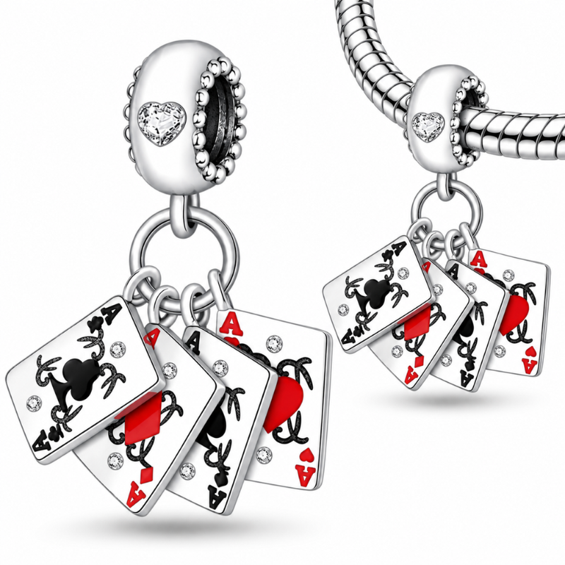 Charm pour bracelet jeu de carte poker