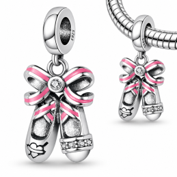 Charm pour bracelet ballerines danse ruban