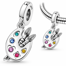 Charm pour bracelet palette peinture peintre
