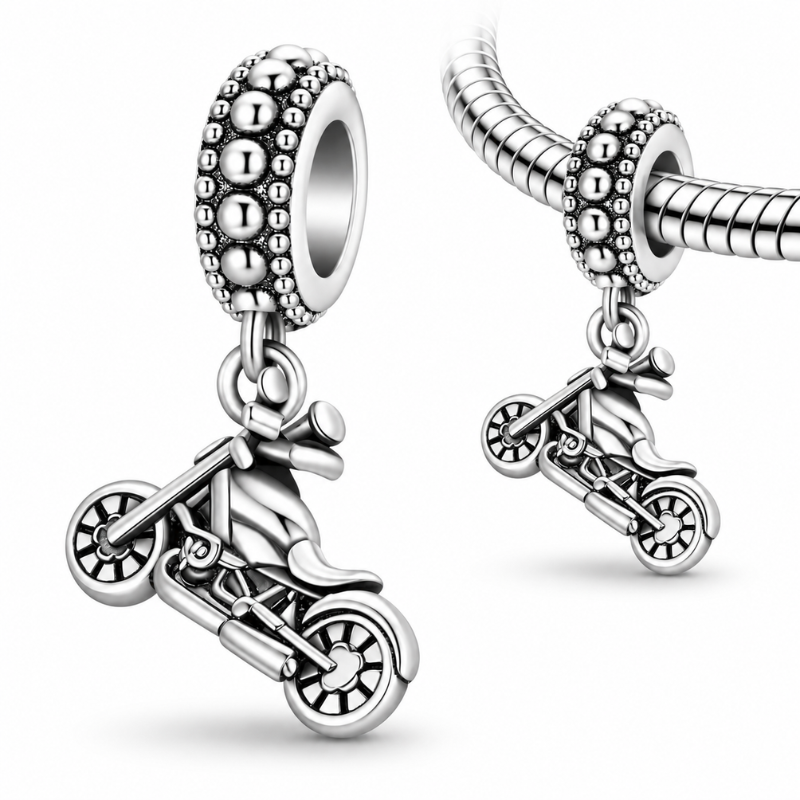 Charm pour bracelet moto course