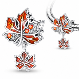Charm pour bracelet automne feuille érable