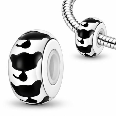 Charm pour bracelet séparateur chat grosse tête