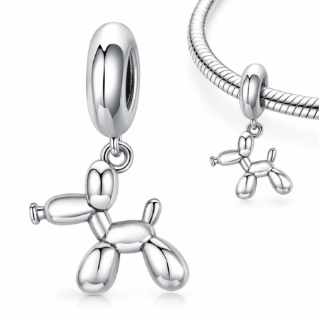 Charm pour bracelet chien ballon
