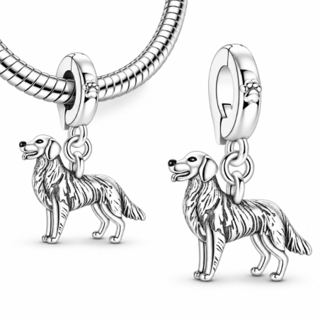 Charm pour bracelet chien labrador golden retriever