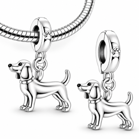 Charm pour bracelet chien teckel