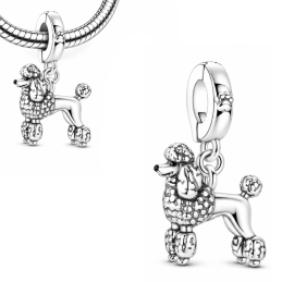 Charm pour bracelet chien caniche