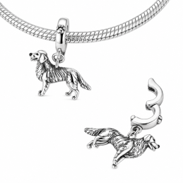 Charm pour bracelet chien labrador golden retriever