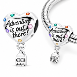 Charm cœur aventure et maison pendentif pour bracelet