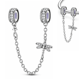 Charm double avec chaine de sécurité libéllule bloqueur séparateur