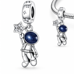 Charm pour bracelet astronaute étoile galaxie