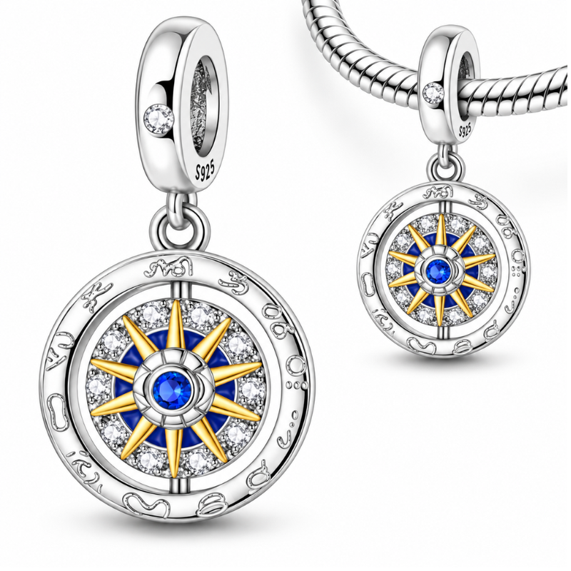 Charm pour bracelet soleil lune étoiles