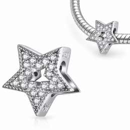 Charm pour bracelet étoile strass