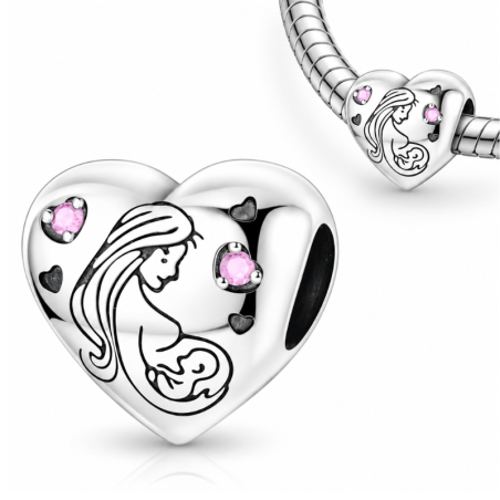 Charm pour bracelet cadeau baby shower bébé dans le ventre