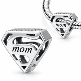 Charm pour bracelet argent super maman super mom