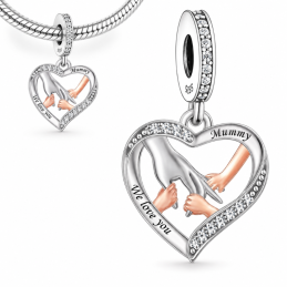 Charm pour bracelet cadeau maman de trois enfants