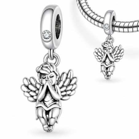 Charm pour bracelet petit ange aile