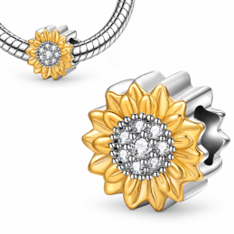 Charm pour bracelet tournesol fleur jaune