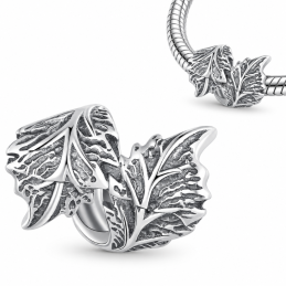 Charm pour bracelet feuille enroulée