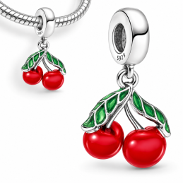 Charm bijou pour bracelet fruit cerise