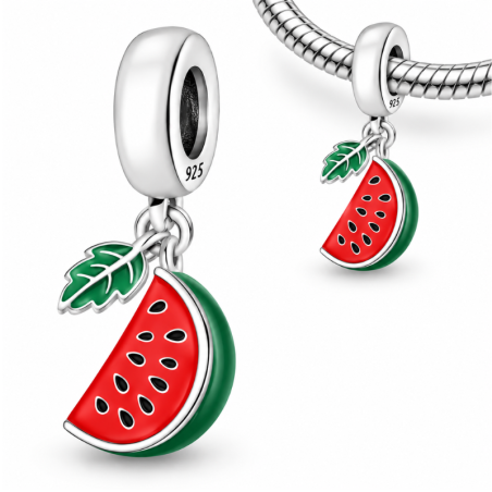 Charm bijou pour bracelet tranche de pastèque