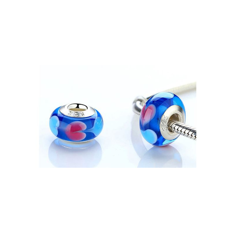 Charm pour bracelet murano espaceur séparateur fleurs