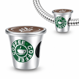 Charm bijou pour bracelet café gobelet star