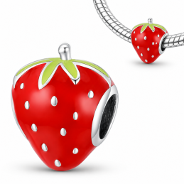 Charm bijou pour bracelet fraise
