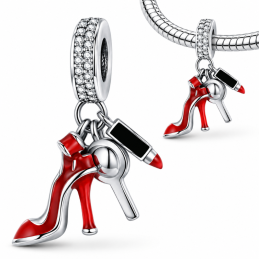 Charm bijou chaussure talon rouge a lèvre