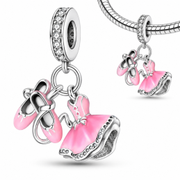 Charm bijou pour bracelet robe ballerine danseuse